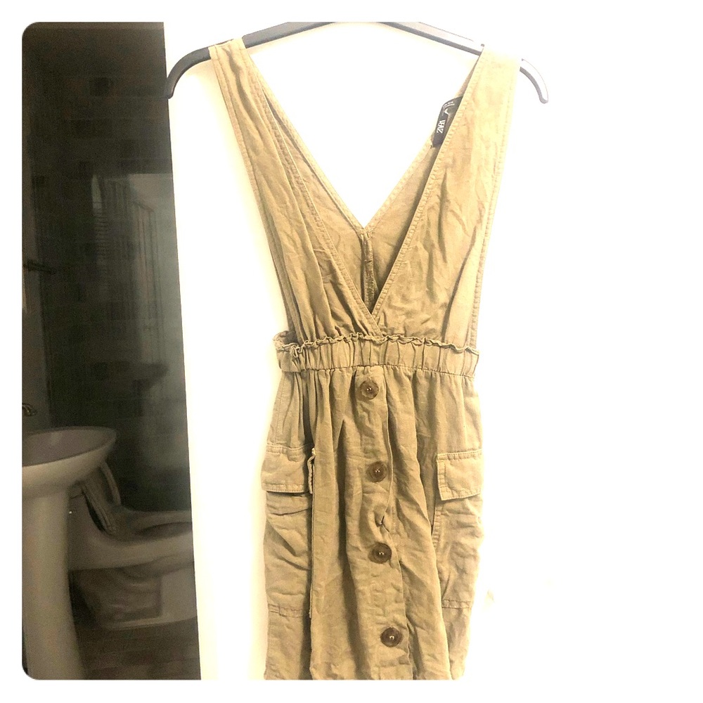 Zara Deep V cargo dress/jumper